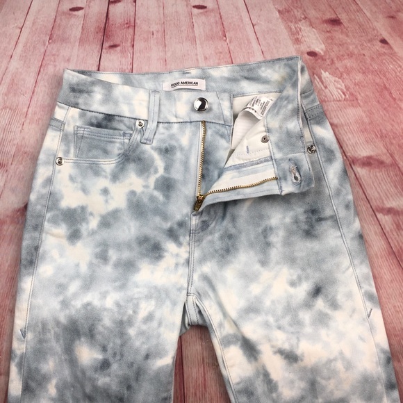 ☮️Good American Good Legs Cloud Tie Dye Skinny Size 25x28” - Picture 5 of 10